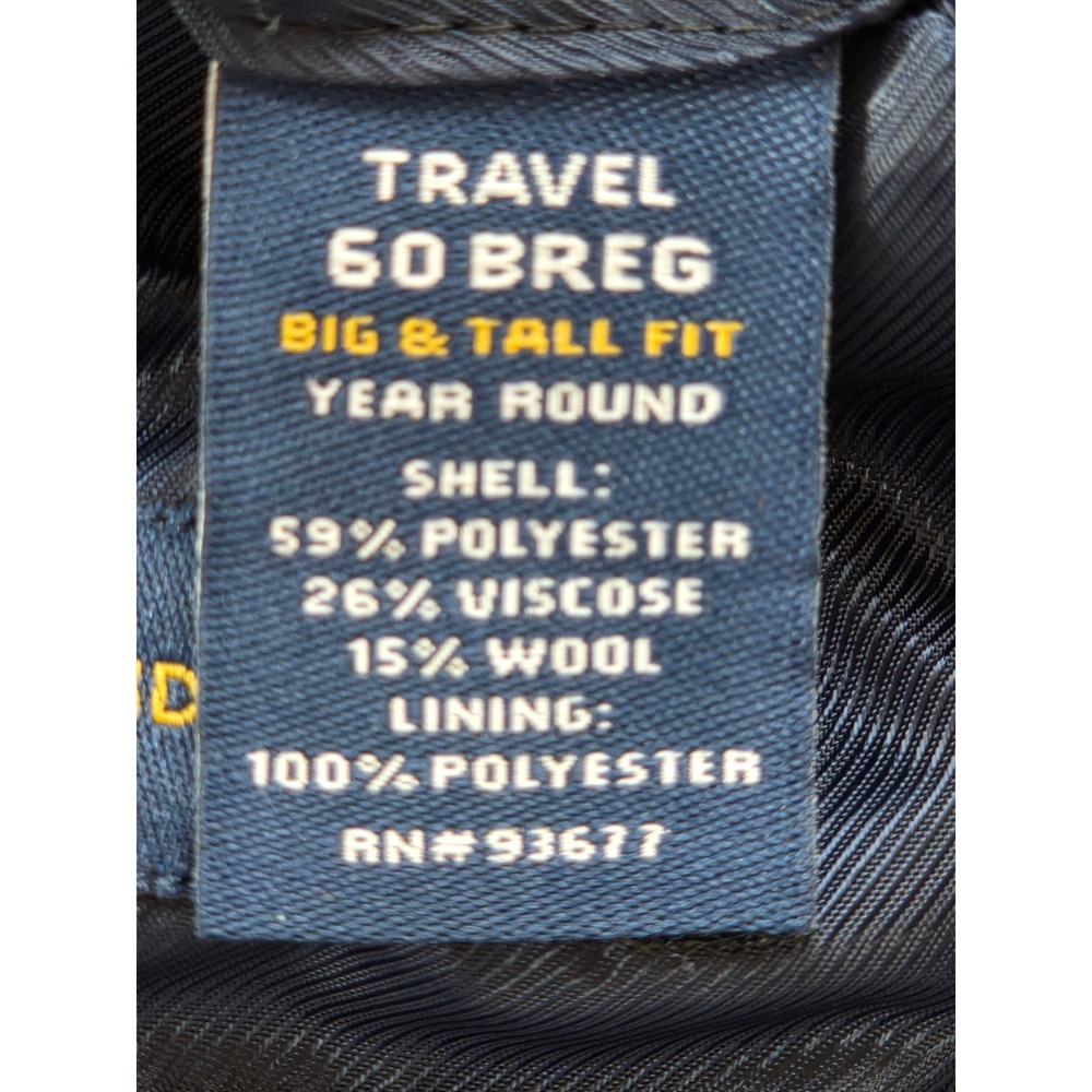 Stafford Travel Blazer Big & Tall Mens 60 Blue NWT $190 - Picture 9 of 9